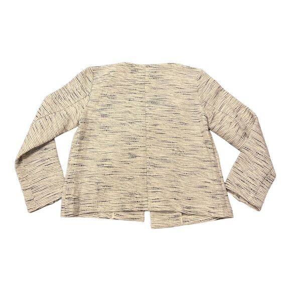 Eileen Fisher Size XS Open Cardigan Jacket Cotton Natural Woven Crop - Picture 6 of 7